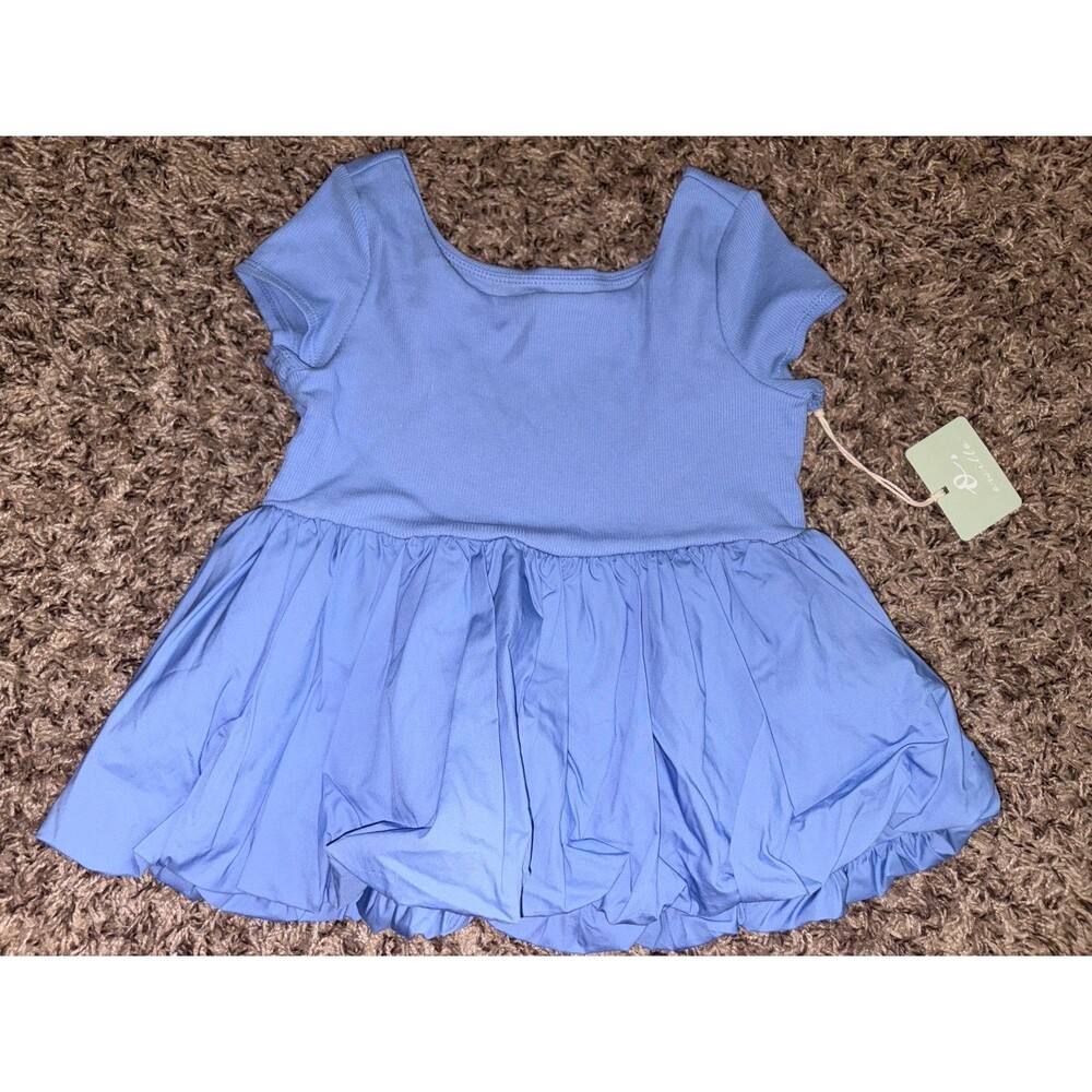 Girls Owillo Preplum Top Baby Blue Small NWT